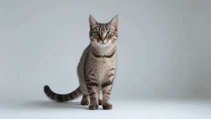 Obraz premium Adorable pedigree feline isolated on white background