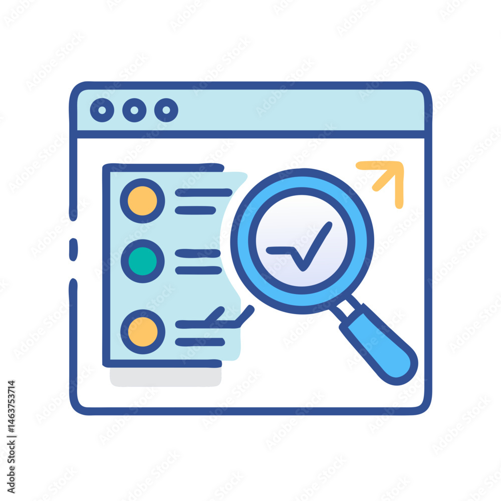Poster zoom tool interface icon representing detail inspection and magnification