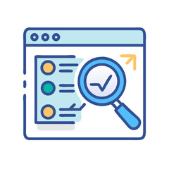 Zoom Tool Interface Icon Representing Detail Inspection and Magnification
