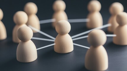 Obraz premium Networking teamwork collaboration connection group figures