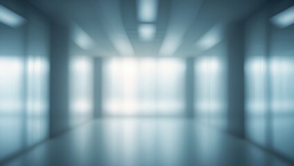 Empty Airport Terminal Background Featuring Large Open Hall and Blurred Interior