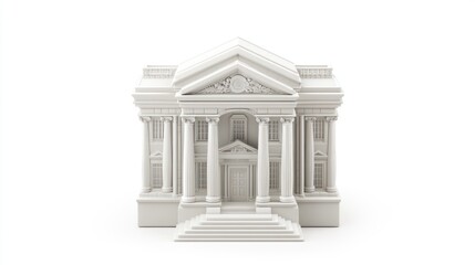 Fototapeta premium Classic bank building model