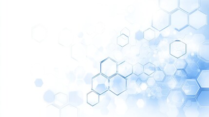 Abstract blue hexagon background technology and healthcare concept