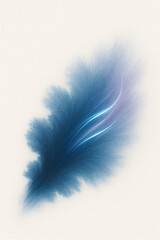 Obraz premium white feather on blue background
