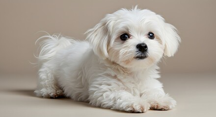 White Puppy Lying Down