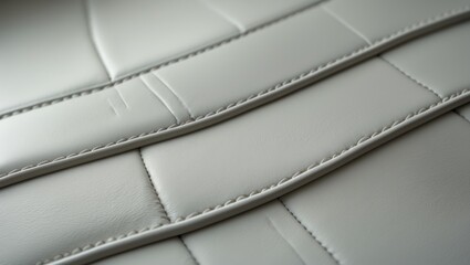 Textured leather background with stitching