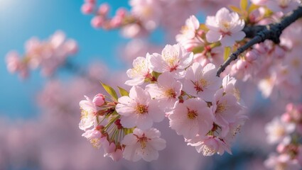 Fototapeta premium Beautiful Sakura Blossom in Japan's Nature Scene