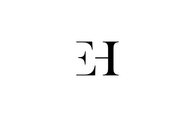 EH initial letter, monogram logo