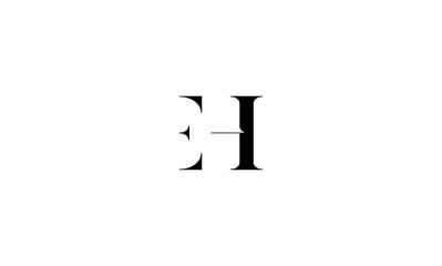 EH initial letter, monogram logo