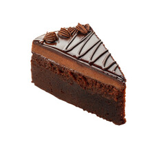 Irresistible Dark Chocolate Cake Slice with Rich Chocolate Frosting and Smooth Ganache - A Heavenly Treat for Chocolate Lovers and Dessert Enthusiasts