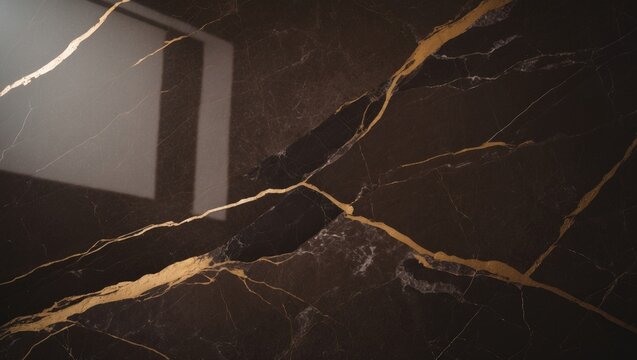 Refined Brown Marble with Golden Accents â€“ HD Texture for Upscale Architectural Design