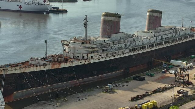 SS United States docked at the Port of Mobile Alabama
