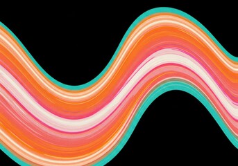 Abstract Wave Lines Background Colorful Pattern Texture Illustration
