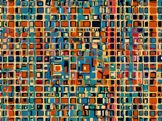 seamless geometric pattern with squares