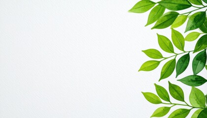 Obraz premium Vibrant green leaf arrangement nature background botanical illustration calm environment aesthetic viewpoint natural concept
