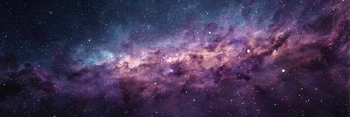Vibrant purple and pink galaxy nebula in deep space, glowing with cosmic stars and colorful celestial clouds — perfect for astronomy and space-themed projects.