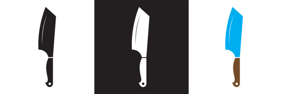 Kitchen knives icon. Vector for websites, mobile interfaces, presentations, banner, visual branding etc. Vector illustration. isolated on white and black background. EPS 10 