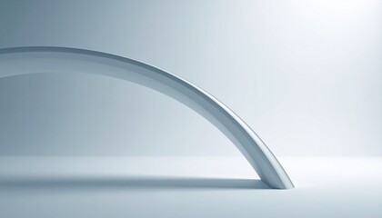 Dynamic arch design modern studio 3d rendering minimalist environment artistic perspective conceptual architecture