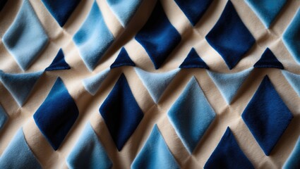 Attractive fabric design with argyle pattern and textured background
