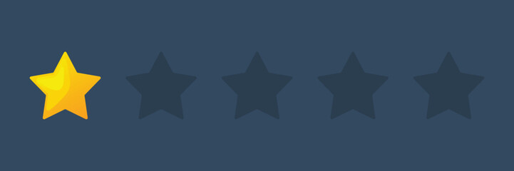 One Star Rating Icon vector