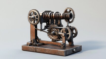 Fototapeta premium Intricate steampunk mechanical device