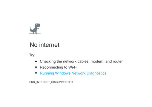 no enternet, checking the network cables, modem, and router, There is no internet connection, No internet connection pixel dinosaur offline art bad connection vector computer digital web concept