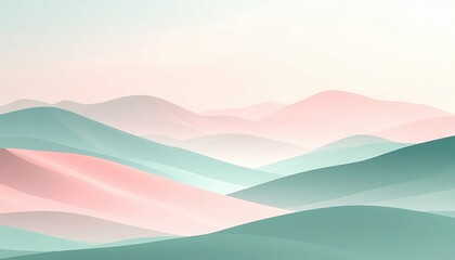 Serene abstract landscape art digital creation soft pastel colors calm environment overhead view modern aesthetic