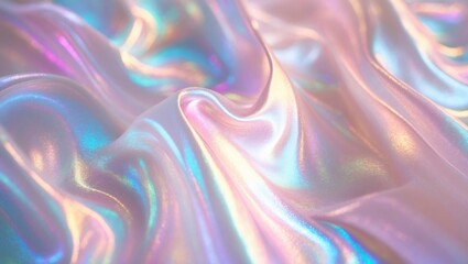 Fototapeta premium Holographic background featuring blurred refraction light texture and overlay effect