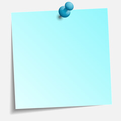 Sticker pinned to the wall. Vector illustration. Sketch for creativity.