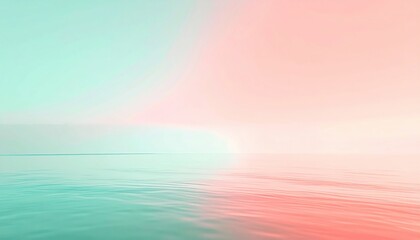 Obraz premium Serene ocean reflection at dawn coastal area digital art tranquil environment aerial view calmness concept