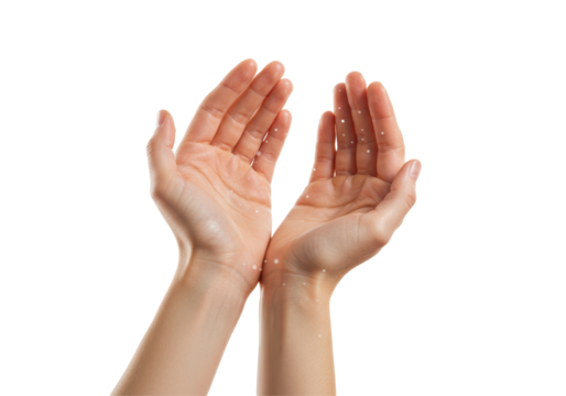 Isolated Empty Hands Reaching Upwards in Anticipation