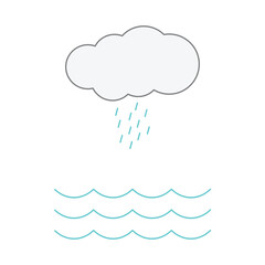 cloud and rain icon illustration