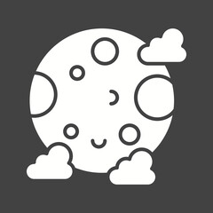 Full Moon icon vector image. Suitable for mobile apps, web apps and print media.