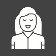 Girl icon vector image. Suitable for mobile apps, web apps and print media.