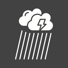 Heavy Rain icon vector image. Suitable for mobile apps, web apps and print media.