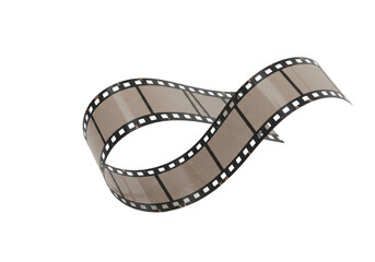 Isolated Curved and Floating Filmstrip