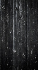Obraz premium Black Wood Texture Vertical Photo of Wooden Surface with Grain Detail