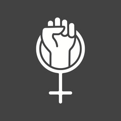 Women Rights icon vector image. Suitable for mobile apps, web apps and print media.