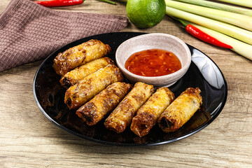 Vietnamese fried stuffed spring roll