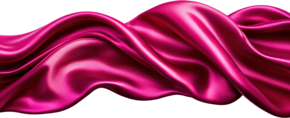 Dynamic Flowing Magenta Silk Fabric