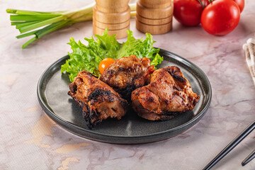 Hot Grilled chicken thigh barbecues