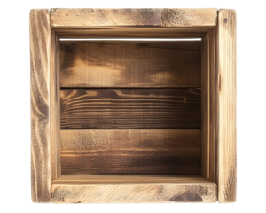 a wooden box with a square top