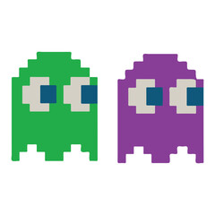 Gamer Pixel Ghost illustration, Gamer Digital File, Gaming Equipment vector, Gamer Life design sublimation
