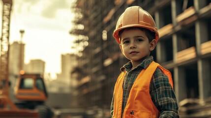Young Child on Construction Site Represents Harsh Reality of Labour