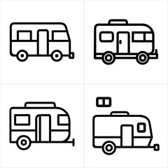 caravan icon set
