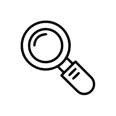 Magnifying Glass Icon Outline – Search Zoom Tool Vector Illustration