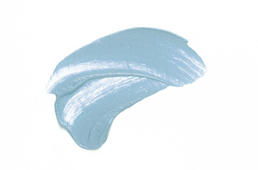 A sample of cosmetic clay for a body or face mask. White background