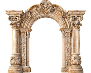 Naklejka premium a stone archway with columns