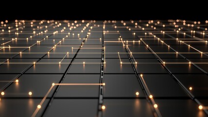Fototapeta premium Futuristic Technology Grid with Glowing Connections technology grid futuristic network connection ai