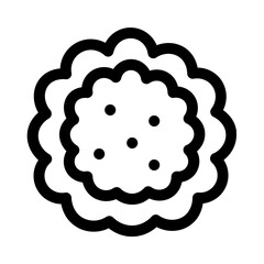 ostkaka icon with line style, perfect for user interface projects